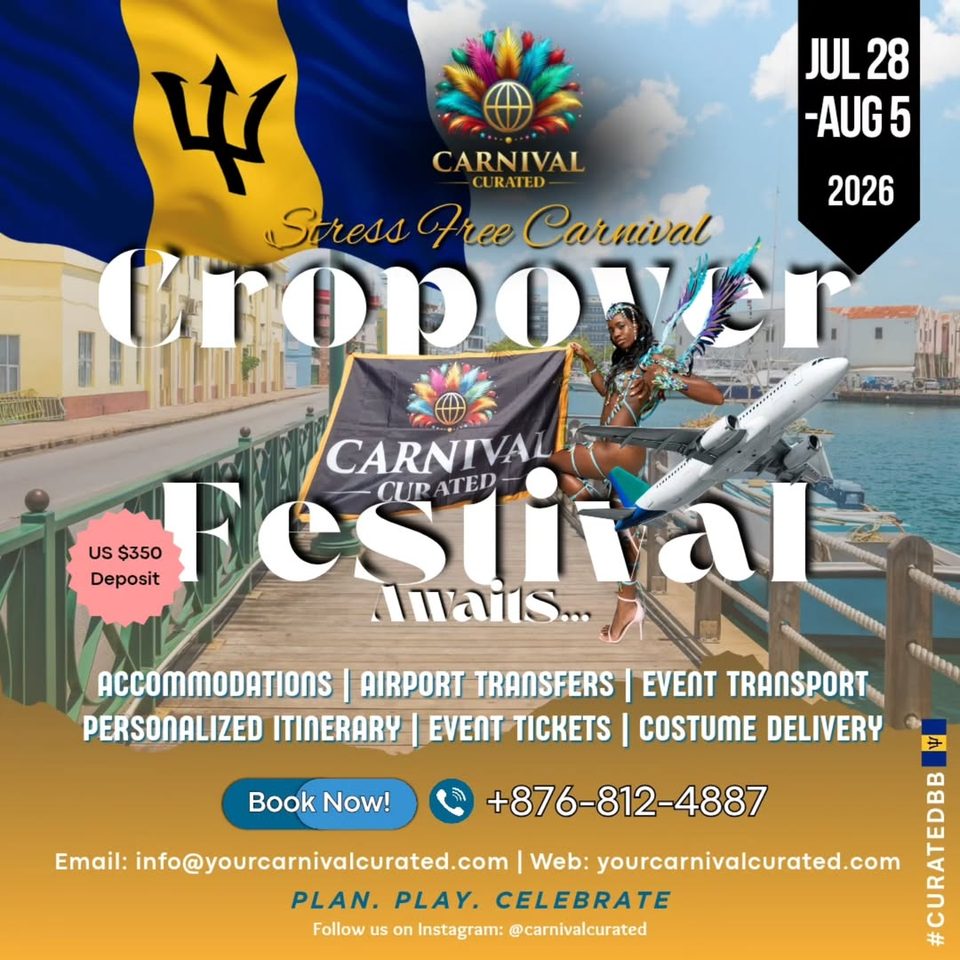 Event poster for Carnival Curated – Stress Free Carnival Crop Over Festival Package (Crop Over 2026)