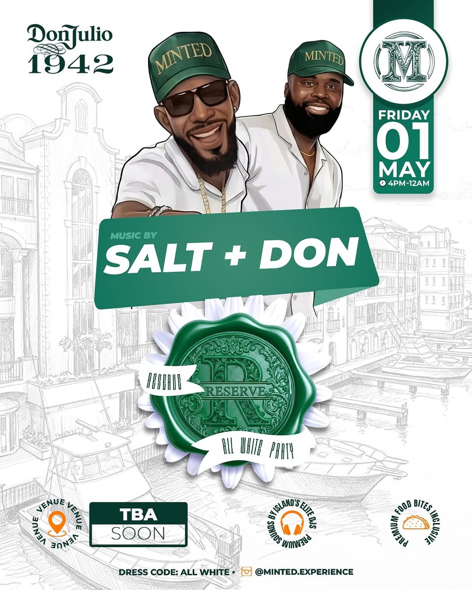 Event poster for RESERVE – All White (Garden) Party (Minted Experience)