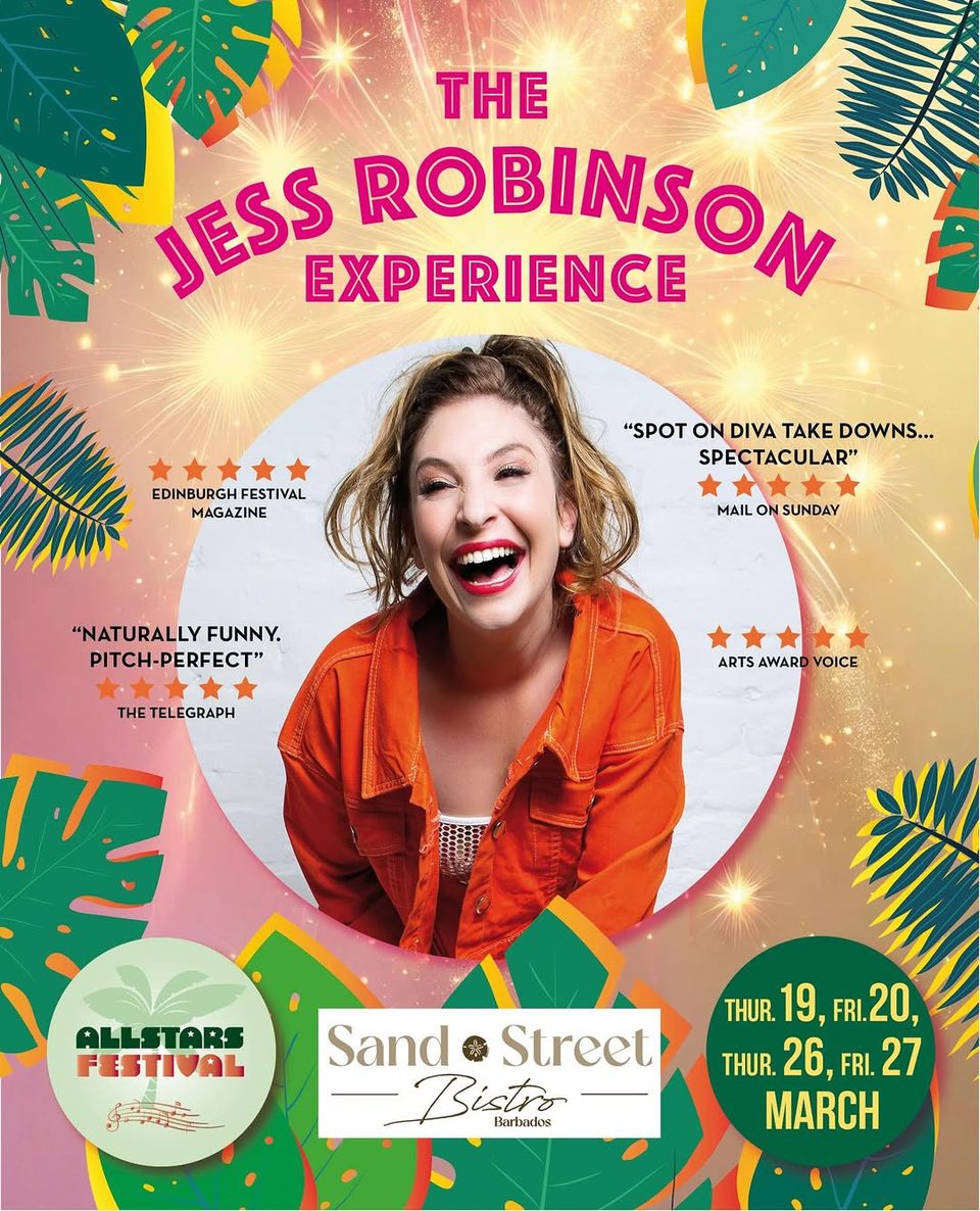 Event poster for The Jess Robinson Experience (All Stars Festival)