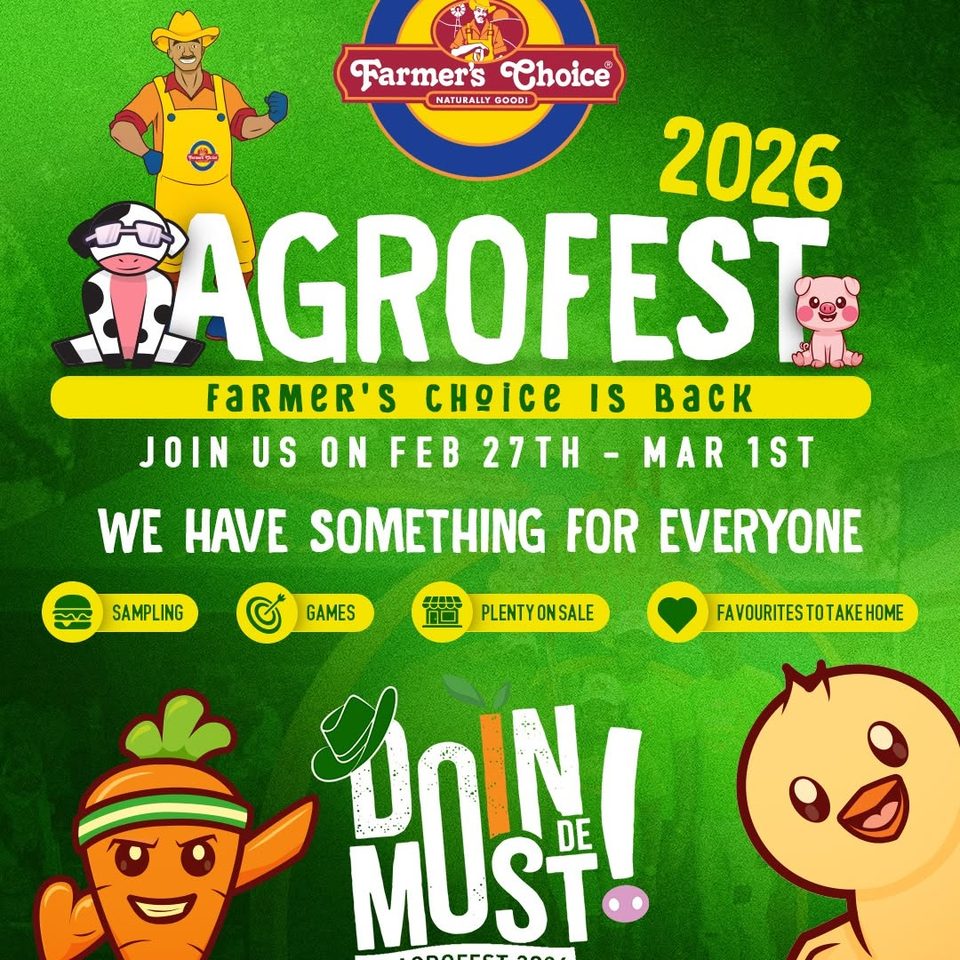 Event poster for Agrofest 2026 – Barbados Agricultural & Culture Festival (Farmer's Choice)