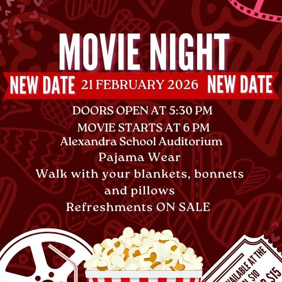 Event poster for Movie Night (Graduating Class of 2026 Fundraiser)