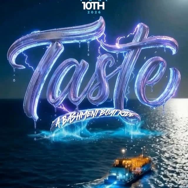 Event poster for Taste: A Bashment Boat Ride