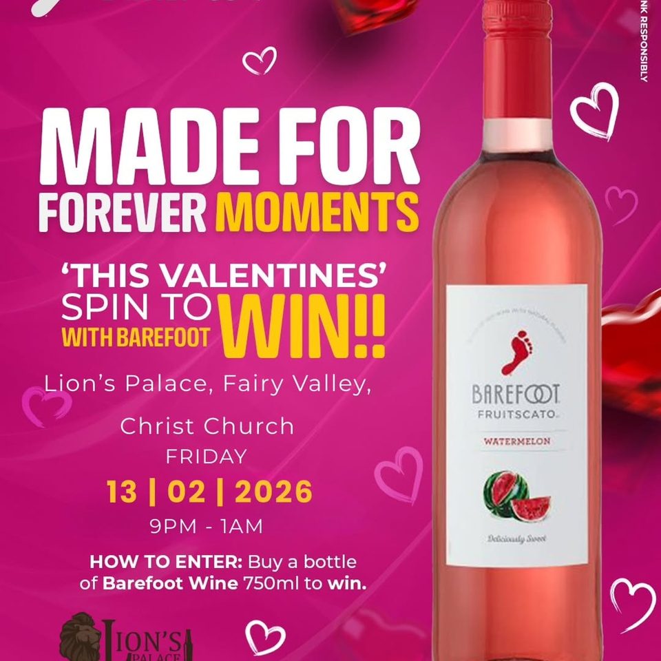 Event poster for This Valentines' Spin to Win with Barefoot (Made for Forever Moments)