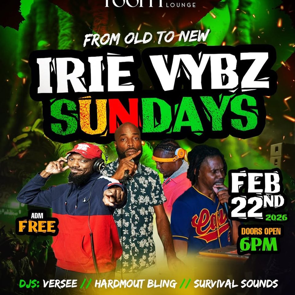 Event poster for Irie Vybz Sundays