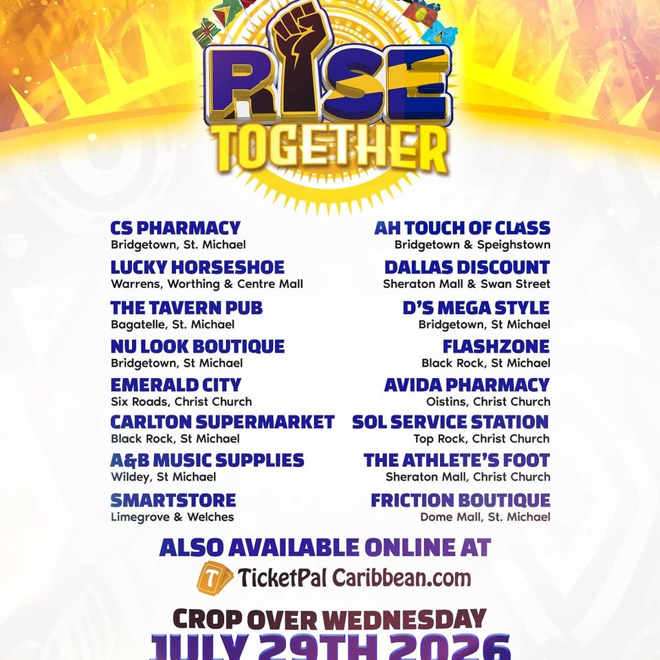 Event poster for RISE Together (Crop Over Wednesday)