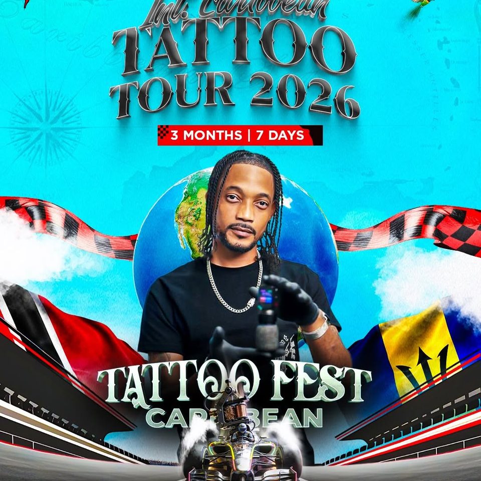 Event poster for Ink Caribbean Tattoo Tour 2026 – Tattoo Fest Caribbean (Barbados)