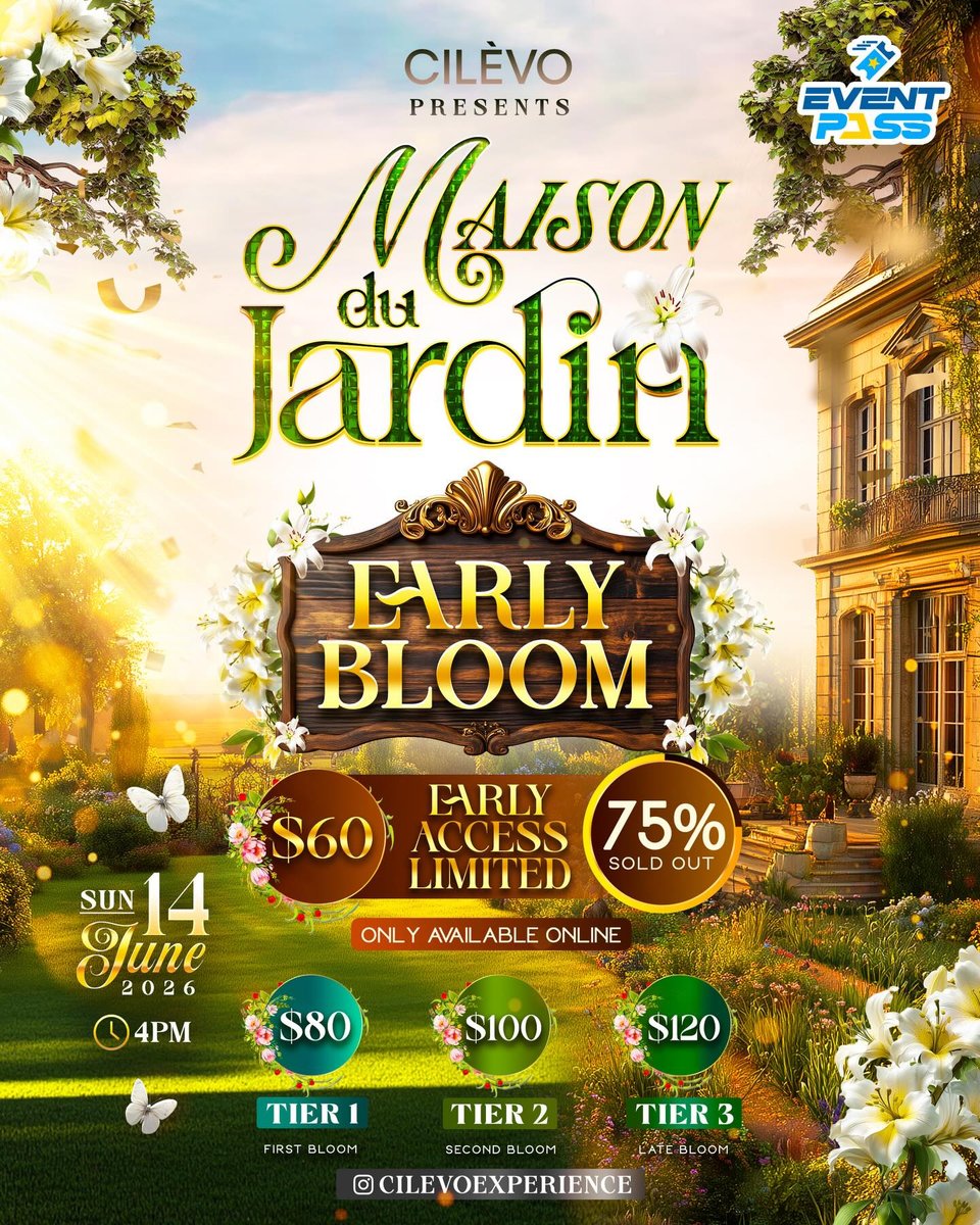 Event poster for Maison du Jardin - Early Bloom