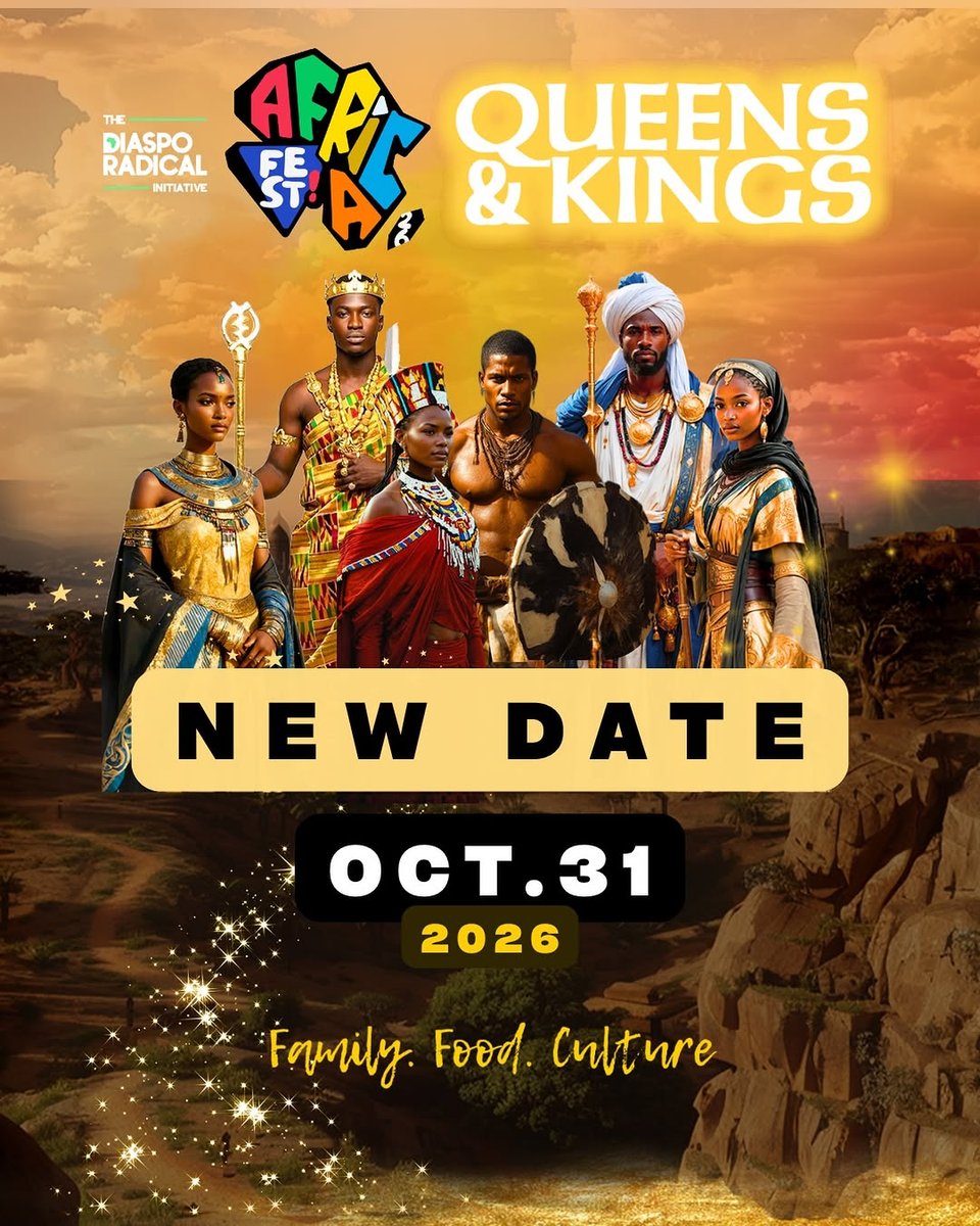 Event poster for Africa Fest 2026: Queens & Kings