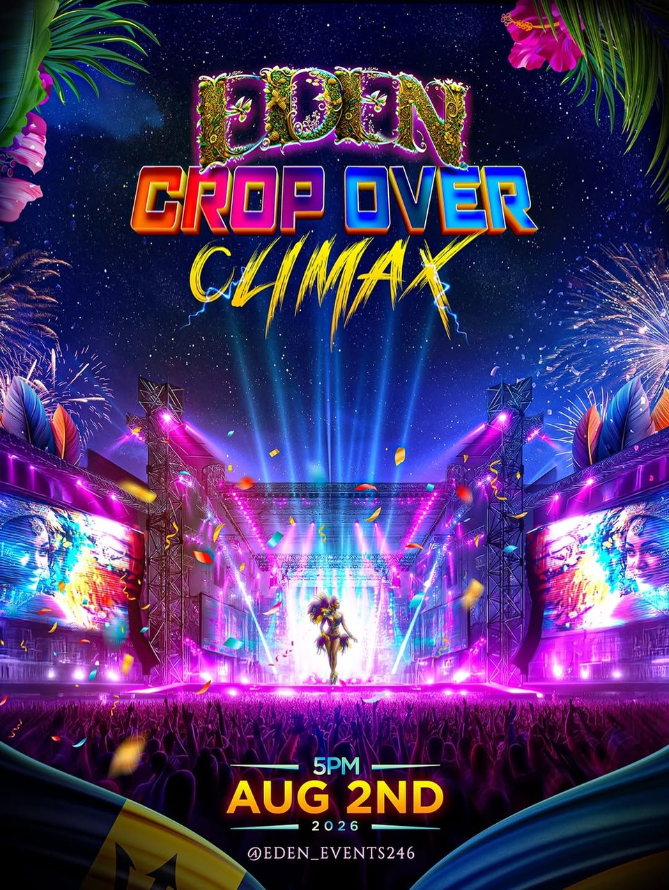 Event poster for Eden Crop Over Climax