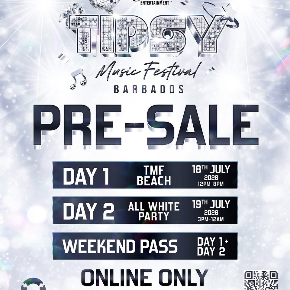 Event poster for Tipsy Music Festival (TMF) Barbados 2026