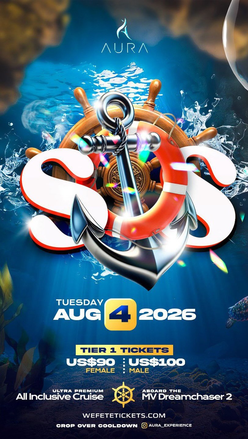 Event poster for AURA SOS Cruise