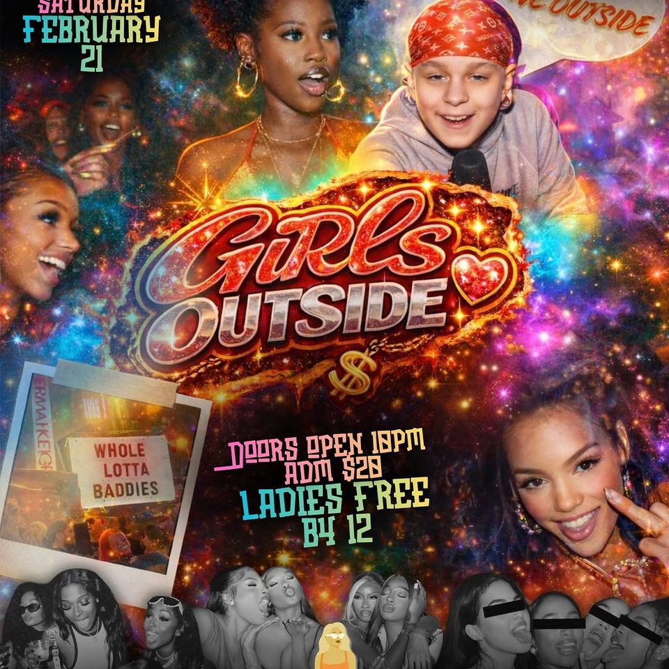 Event poster for Girls Outside (Y2K Meets 2026) – International Drillz Birthday Party