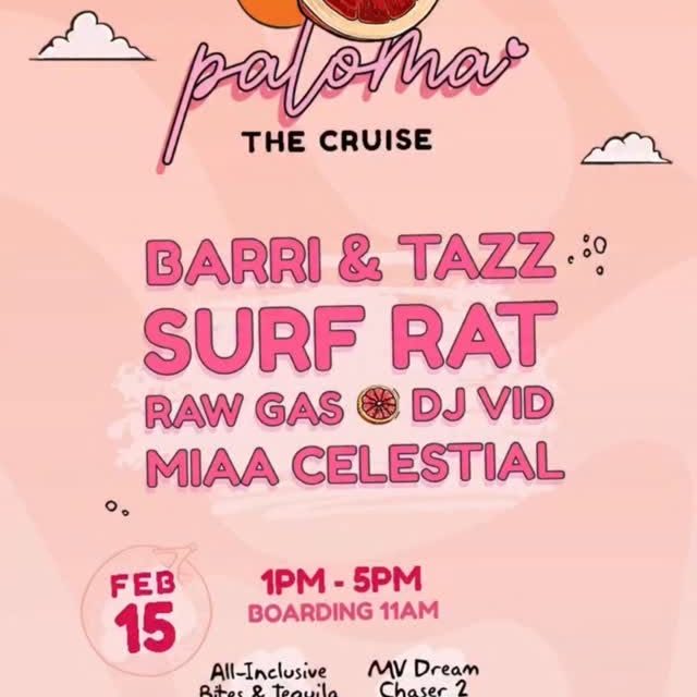 Event poster for Paloma: The Cruise (MV Dream Chaser 2)