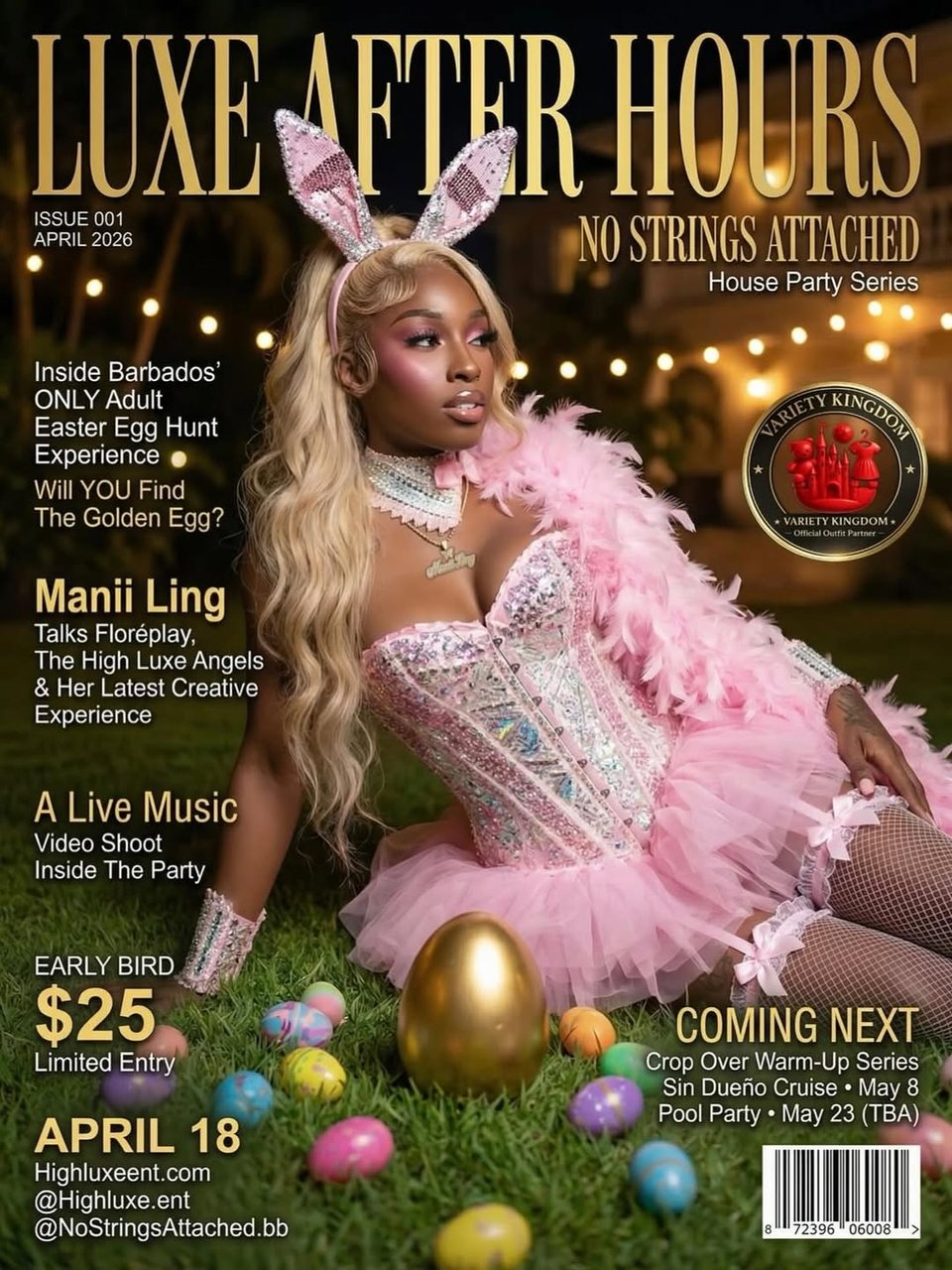 Event poster for No Strings Attached House Party Series