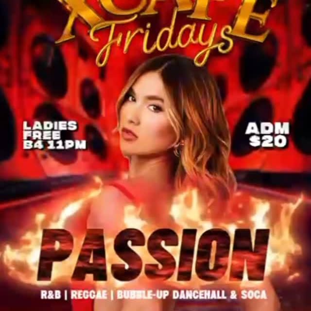 Event poster for XCAPE Fridays: Passion (Valentine’s Pre-Celebration)